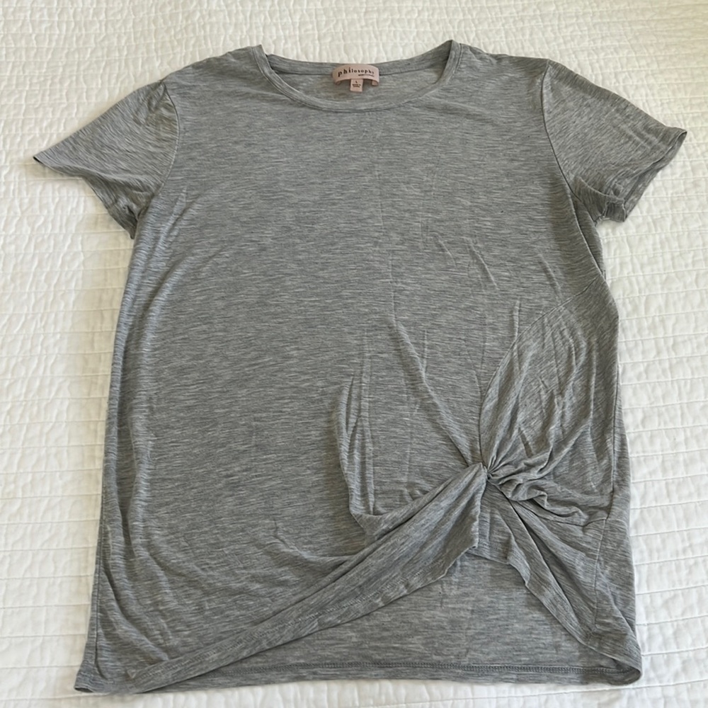 Philosophy Gray Knotted Shirt